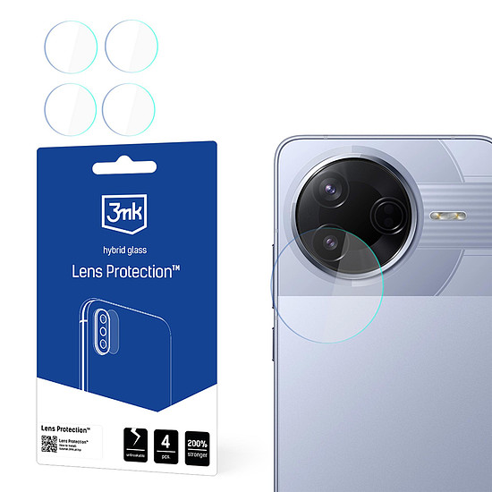 Hibrid üveg kameralencséhez 3mk lencsevédelem Xiaomi Poco F7 Pro készülékhez