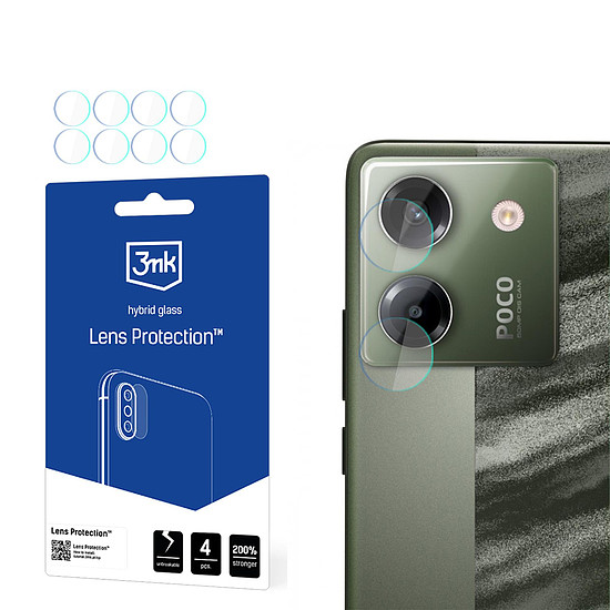 Hibrid üveg kameralencséhez 3mk lencsevédelem Xiaomi Poco M7 Pro 5G-hez