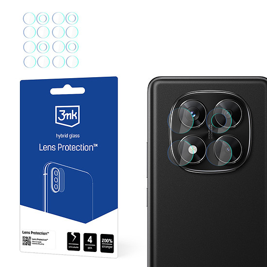 Hibrid üveg kameralencséhez 3mk lencsevédelem Xiaomi Redmi Note 14 Pro 4G készülékhez