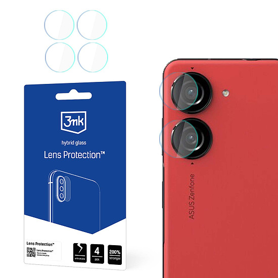 Hibrid üveg kameralencséhez 3mk Lencsevédő Asus Zenfone 10 készülékhez