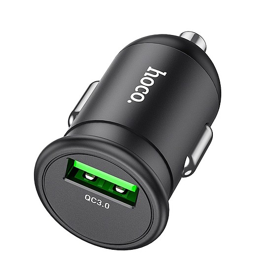 Hoco - Mighty autós töltő (Z43) - USB-A, QC 3.0, 18W, 3A - fekete (KF239464)
