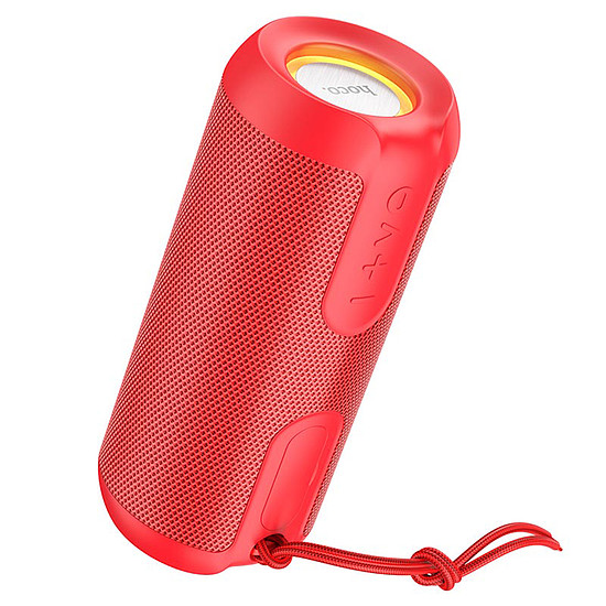 Hoco - Vezeték nélküli művészeti hangszóró (BS48) - Bluetooth 5.1, FM, TF kártya, U lemez, RGB fények, 10 W, 1200 mAh - piros (KF2314470)