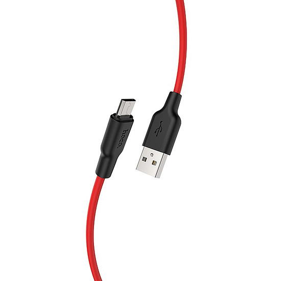 HOCO X21 Szilikon töltőkábel Micro USB 1m, piros (HC711878)