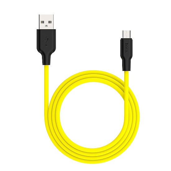 HOCO X21 Szilikon töltőkábel Micro USB 1m, sárga (HC711892)