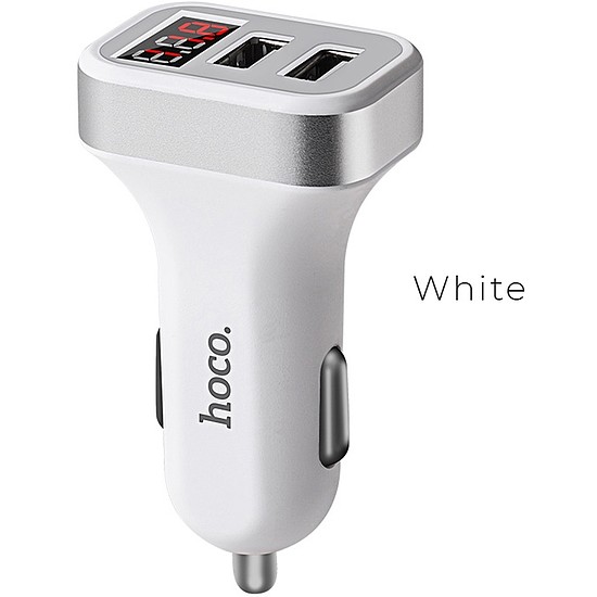 HOCO Z3 2USB LCD car charger white (HC044109)