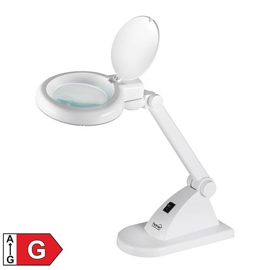 Home NKLL 06 LED-es nagyítós asztali lámpa, 30 hidegfényű LED, 6500 K, 400 lm, 3 dioptria nagyítás, 12 dioptria másodlagos lencse