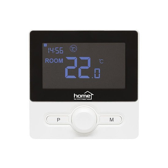 Home THE25B digitális vezetékes szobatermosztát, falra szerelhető, programozható, ablaknyitás-érzékelés, fagyvédelmi funkció, fekete
