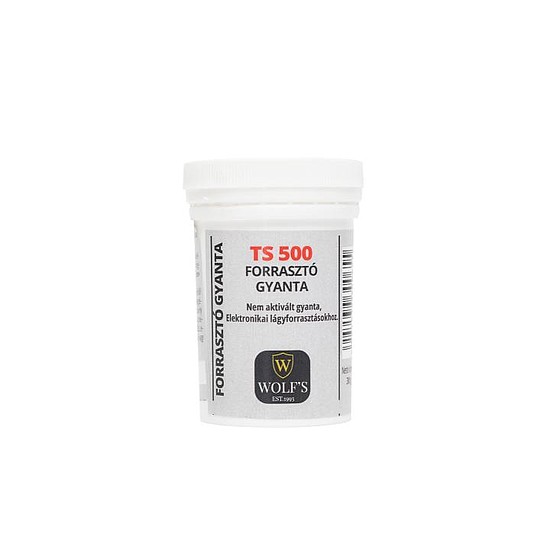 Home TS 500/30 forrasztógyanta, 30 g, lágyító adalékot tartalmazónfolyósító gyanta, finom elektronikai forrasztási munkákhoz, savmentes