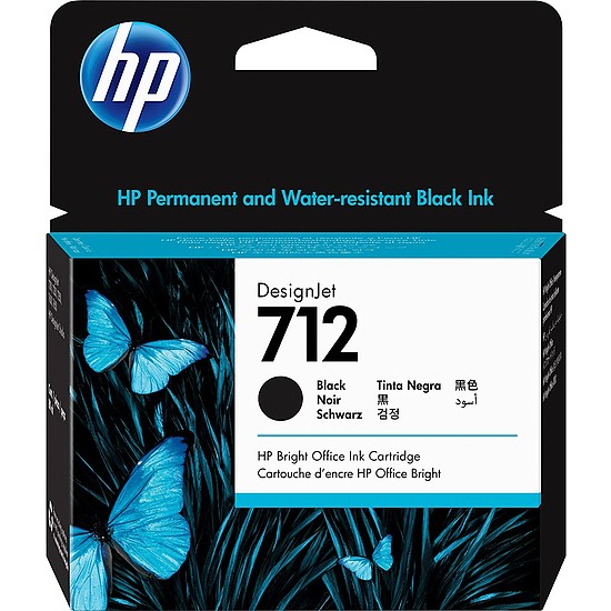 HP 3ED71A No.712 Black tintapatron eredeti 80ml