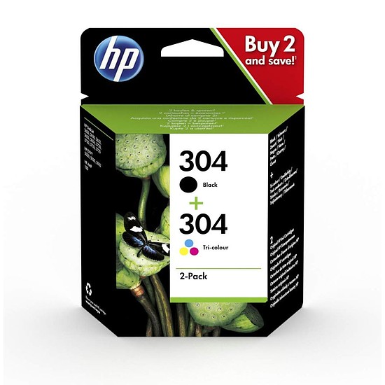HP 3JB05AE No.304 Multipack Black+ Color tintapatron eredeti (N9K05AE+N9K06AE)