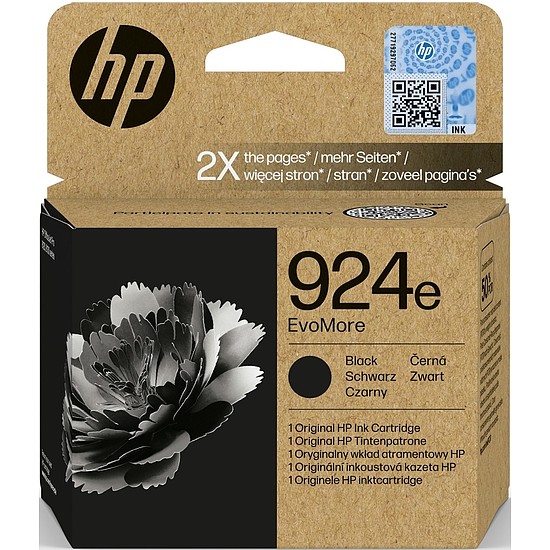 HP 4K0V0NE No.924e EvoMore Black tintapatron eredeti 1K