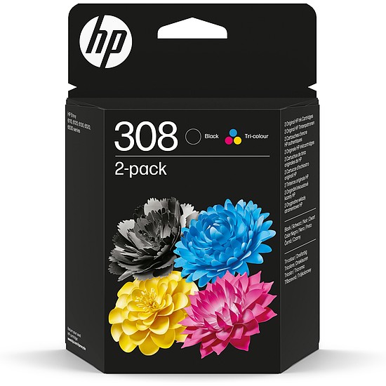 HP 6L6S6UE No.308 Multipack Black + Color tintapatron eredeti (7FP21UE + 7FP20UE)