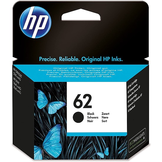 HP C2P04AE No.62 Black tintapatron eredeti