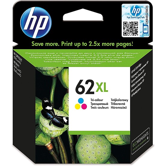 HP C2P07AE No.62XL Color tintapatron eredeti