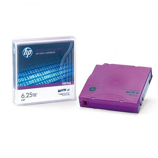 HP C7976A LTO6 Ultrium 6.25TB MP RW data cartridge