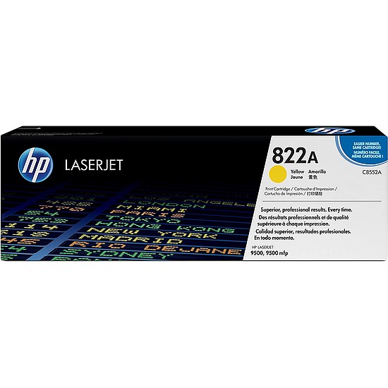 HP C8552A No.822A Yellow lézertoner eredeti 25K