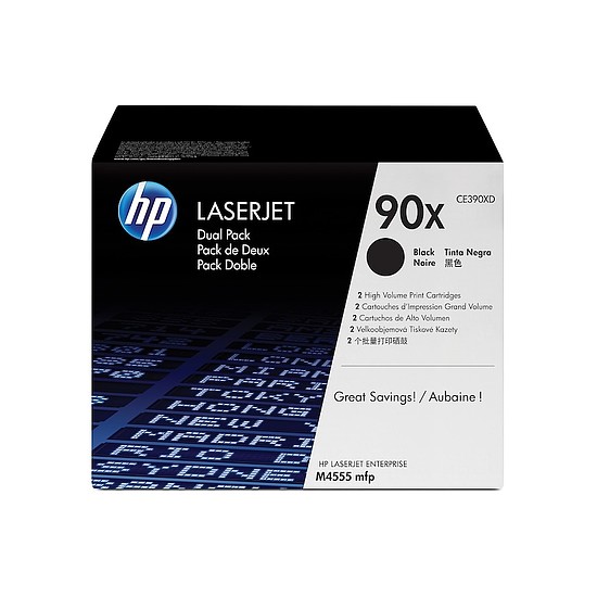 HP CE390XD No.90X Black Dupla lézertoner eredeti 2x24K