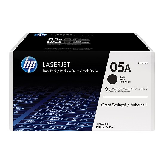 HP CE505D No.05A Black Dupla lézertoner eredeti 2x2,3K