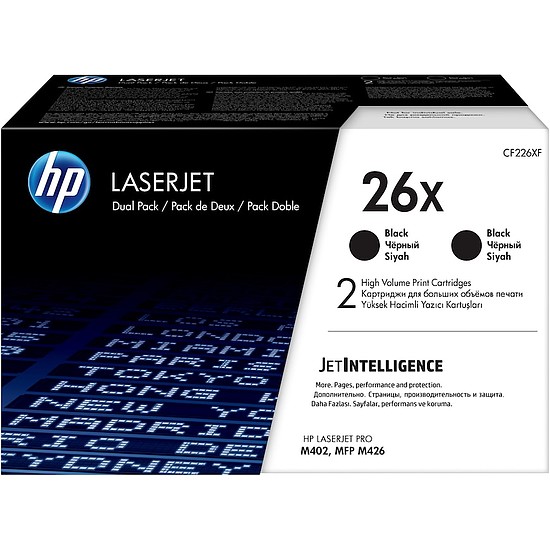 HP CF226XD No.26X Black Dupla lézertoner eredeti 2x9K