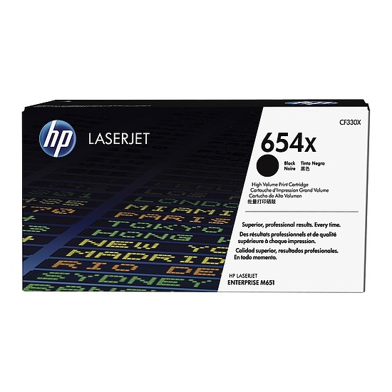 HP CF330X No.654X Black lézertoner eredeti 20,5K