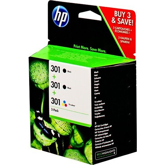 HP E5Y87EE No.301 Multipack Black + Color tintapatron eredeti (2xCH561EE CH562EE) megszűnő