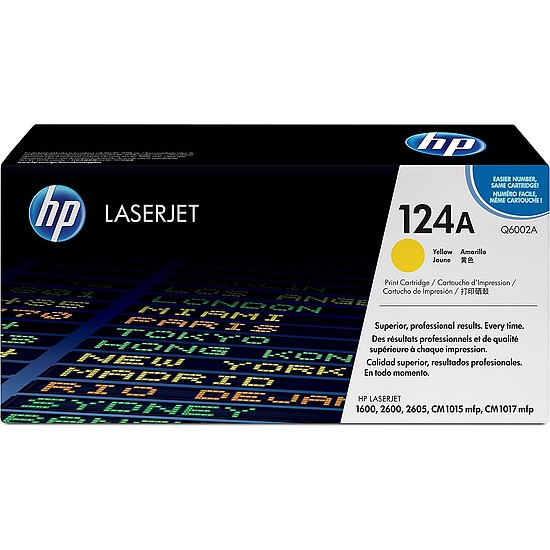 HP Q6002A No.124A Yellow lézertoner eredeti 2K