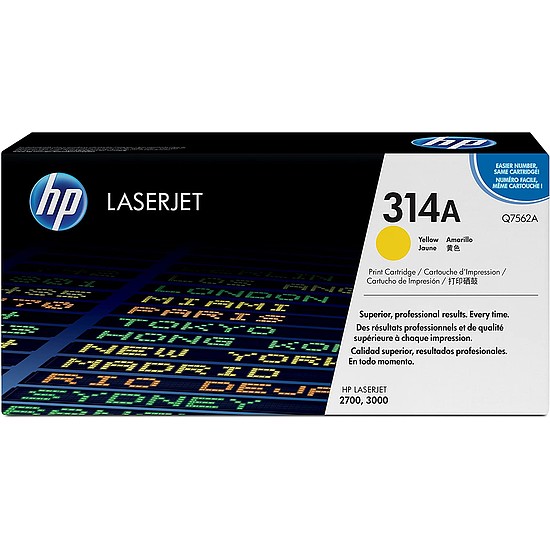 HP Q7562A No.314A Yellow lézertoner eredeti 3,5K / megszűnő