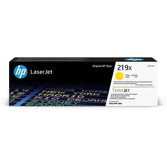 HP W2192X No.219X Yellow lézertoner eredeti 2,5K