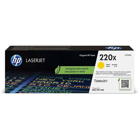 HP W2202X Toner Yellow 5500 oldal kapacitás No.220X