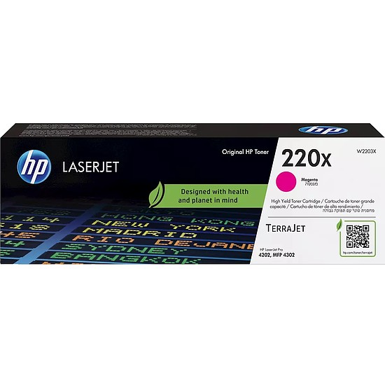 HP W2203X Toner Magenta 5500 oldal kapacitás No.220X