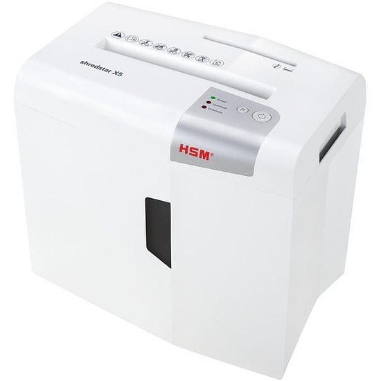HSM Shredstar X5 iratmegsemmisítőgép max: 5 lap, 4,5mm konfetti, 18l tartály