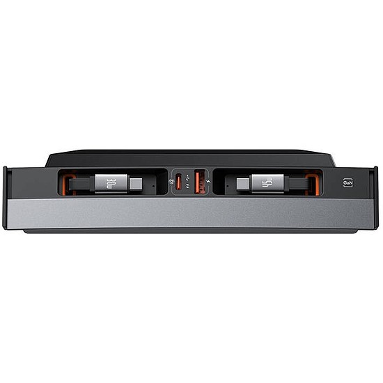 Hub Baseus T-Space USB-C-USB-C kábelekkel Tesla autókhoz fekete (B00051300111-02)