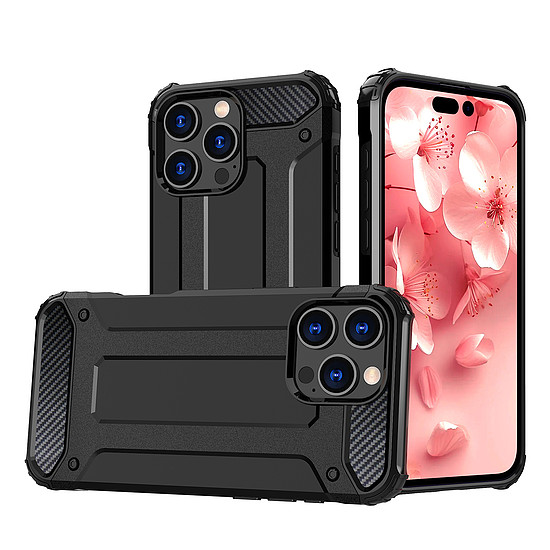 Hybrid Armor iPhone 16 Pro tok - fekete