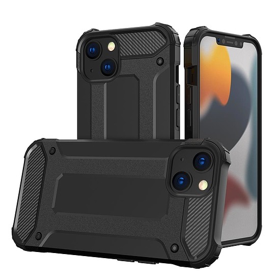 Hybrid Armor tok iPhone 14 Plus páncélozott hibrid tok fekete