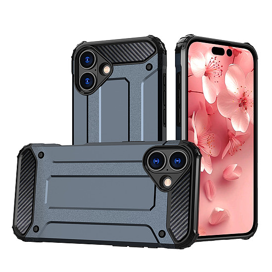Hybrid Armor tok iPhone 16e-hez - kék