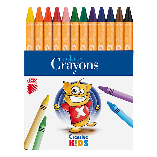 Ico Creative Kids zsírkréta 12 színű rajzoláshoz, színezéshez