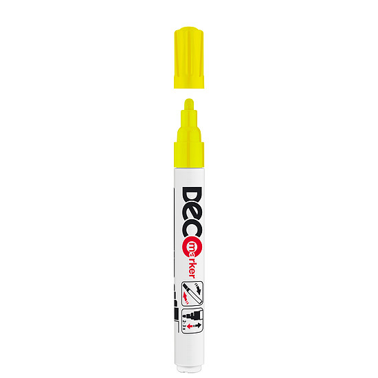 ICO Deco lakkmarker sárga kerek hegy 2-4mm