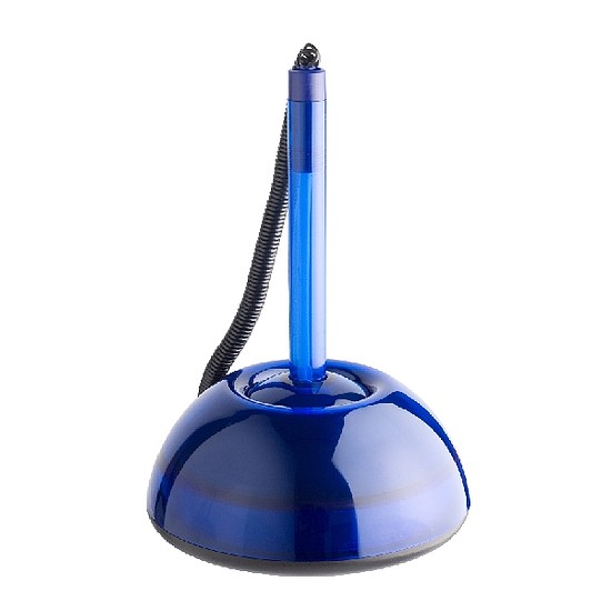 Ico Lux golyóstoll átlátszó kék, műanyag, ügyféltoll 0,8 mm kék írásszín 