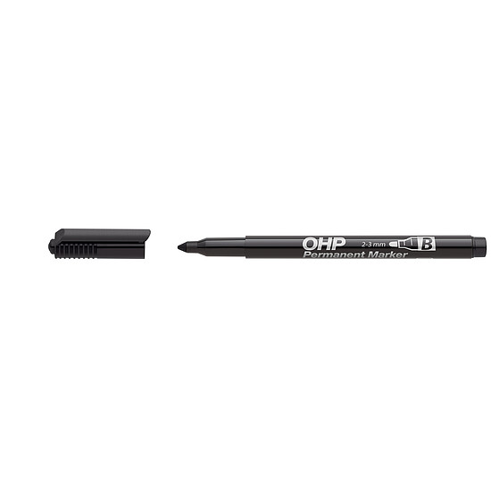 Ico OHP Top Marker -B- alkoholos rostirón fekete, kerek hegy 2-3mm