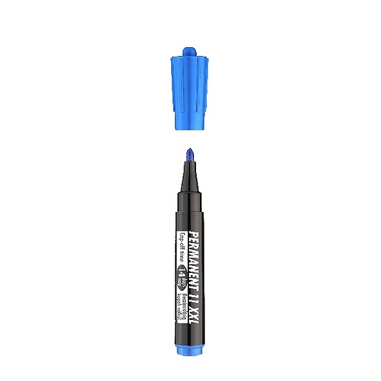 Ico Permanent 11 XXL alkoholos marker kék, kerek hegy 1-3mm
