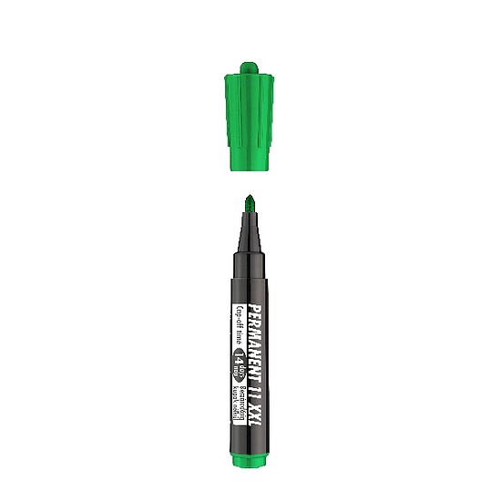 Ico Permanent 11 XXL alkoholos marker zöld, kerek hegy 1-3mm