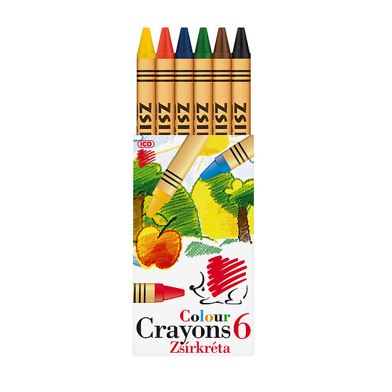Ico Süni zsírkréta 6 színű rajzoláshoz, színezéshez