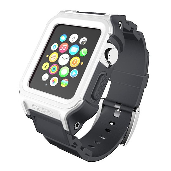 Incipio Octane Band - páncélozott szíj Apple Watchhoz 38/40/41 mm fehér/szürke (WBND-016-WHTGRY)