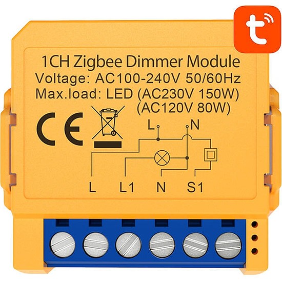 Intelligens aljzatkapcsoló ZigBee Avatto ZDMS16-1 TUYA