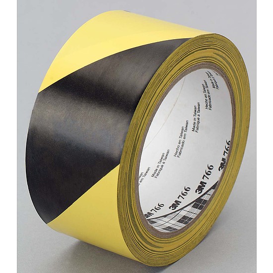 Ipari jelzőszalag veszélyt jelző csík 50 mm x 33 fm vastagság 0,125 mm sárga-fekete csíkos