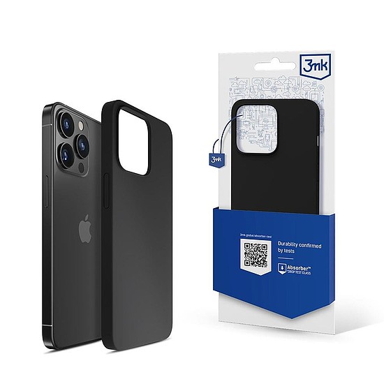iPhone 13 Pro 3mk szilikon tok sorozat - fekete