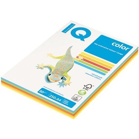 IQ Color Rainbow pack A4 80gr. színes fénymásolópapír intenzív mix 5x50 ív / csomag
