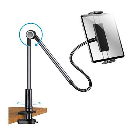 Joyroom forgathatóan állítható lazy tartó asztali telefon és tablet tartó fekete (JR-ZS263)