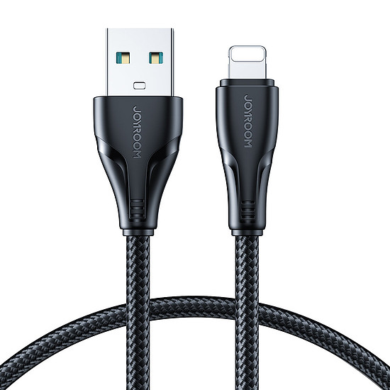 Joyroom kábel USB - Lightning 2,4A 0,25 m fekete (S-UL012A11)