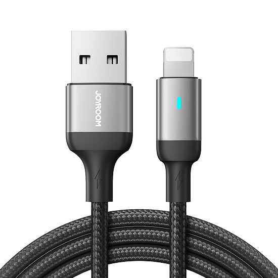 Joyroom kábel USB - Lightning 2,4A A10 sorozat, 1,2 m fekete (S-UL012A10)